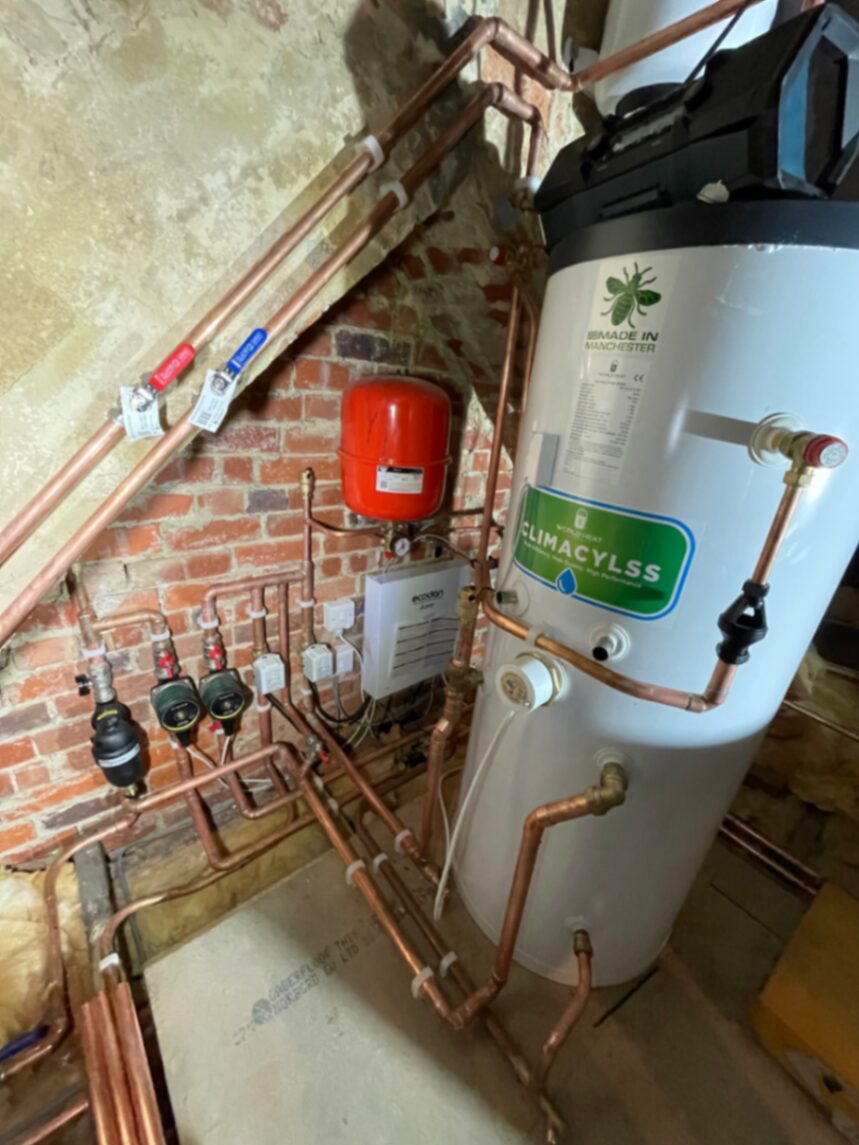Completed boiler installation