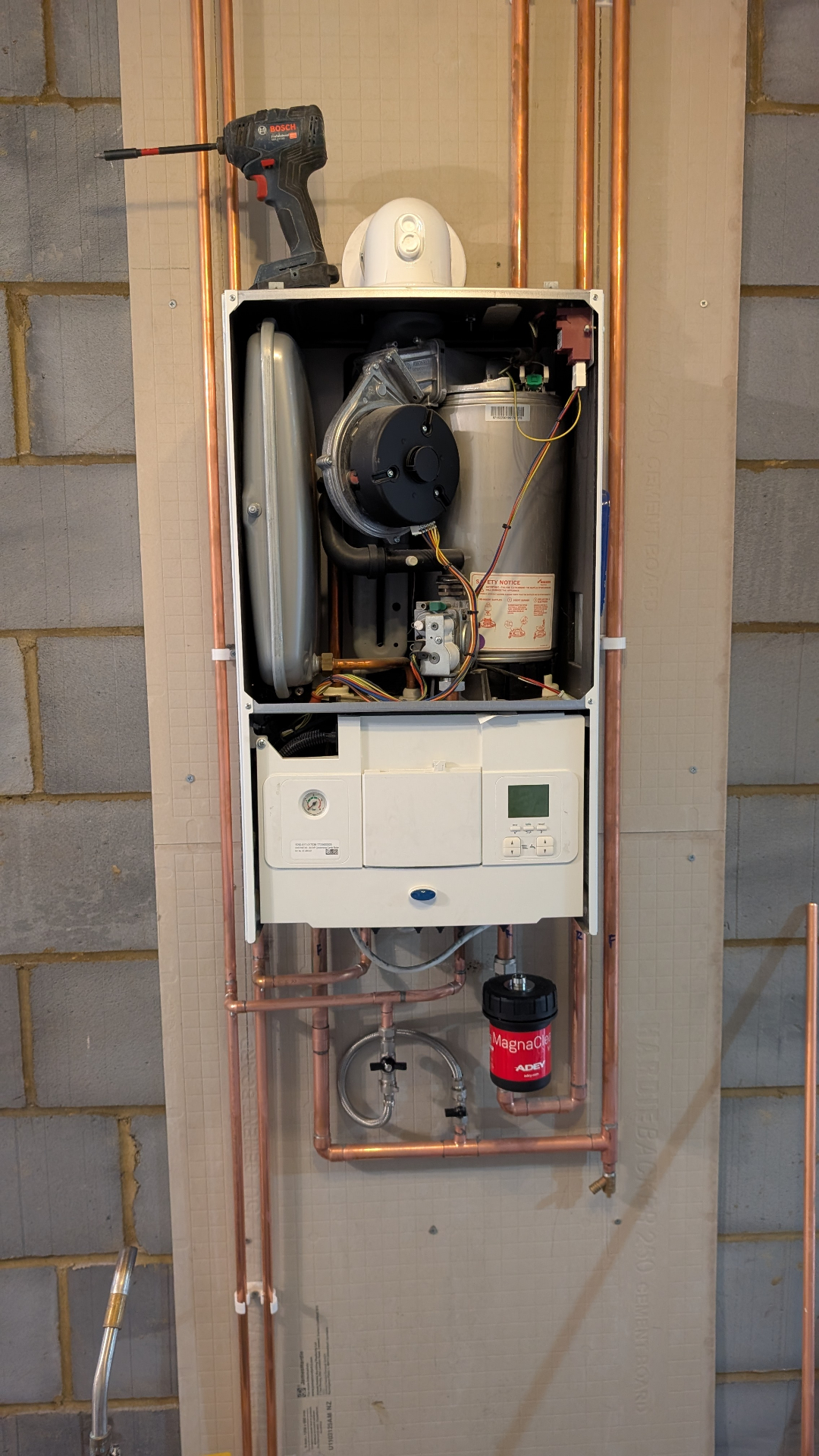 Boiler service with MagnaClean filter